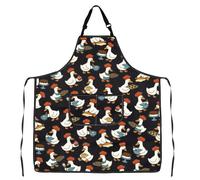 MYSOMY Delantal de cocina divertido para panadero, ganso, chef, pastelería, amante de los panaderos, delantal de cocina de ganso, Delantal de ganso 3, ne Size