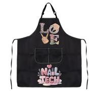 MYSOMY Delantal de técnico de uñas, regalo de cosmetología de uñas, para relajar tu mano, delantales de salón de uñas para mujeres, regalos de agradecimiento para artistas de uñas, Nail Tech Delantal