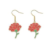 MYSOMY Hadestown The Musical Inspired Gift Broadway - Pendientes para amantes de la música, joyería de flores rojas, regalo para fanáticos del teatro musical, 1.18INCHES, Metal
