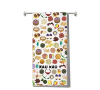 MYSOMY Hawaii Food - Toallas de cocina hawaianas Kau Kau, regalos de cocina de la isla de Hawái, regalos de cocina de Poke Poi, piña Mai Tai, regalos de cultura hawaiana (Kau Kau kt2)