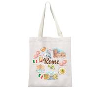 MYSOMY Italia Roma Trip Travel Tote Bag Roma Travel Vacation Gift Roma Lover Gift European Destination Gift, Rome Tb3, 13.7inch*15.7inch