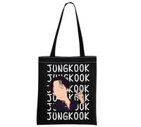 MYSOMY Jungkook - Bolsa de lona para K-pop Boy Group Bangtan Boys, bolsa de mano para fanáticos de JK, bolsa de mano de Jungkook Merch K-pop, Jungkook Tb, 13.7inch*15inch