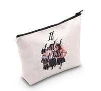 MYSOMY Merrily We Roll Along, regalo inspirado en It Started Out Like a Song, bolsa de maquillaje Broadway, regalo de teatro musical, Como una bolsa de canciones, Morden
