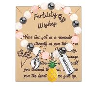 MYSOMY Pulsera de fertilidad con diseño de piña, regalo de fertilidad, joyería de guerrero de infertilidad, regalo de FIV para mamá de infertilidad, 2.4 centimeters, Cobre, /NA