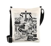 MYSOMY Six The Musical Inspired Gift The History of Six Musical Crossbody Bag Six Queens Bolso de hombro para teatro musical, Seis Cb, 16.5 x 21 x 5.5 centimeters (6.5 x 8.3 x 2.16 inches)
