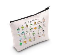 MYSOMY South America - Bolsa de maquillaje de viaje con diseño de geografía de América del Sur, bolsa de recuerdos del alfabeto de América del Sur, Bolsa Abcs of South America, Morden