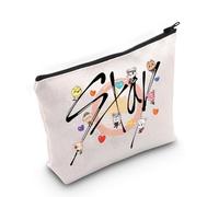 MYSOMY Stay Fandom - Bolsa de maquillaje SKZ K-POP Boy Group, regalo para fanáticos de SKZ, bolsa de maquillaje, bolsa de cosméticos de personajes SKZ, regalo para fanáticos de K-POP (Stay Bag2), Stay