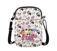 MYSOMY Stay with SKZ - Bolso cruzado K-POP de dibujos animados, bolsa de hombro para miembros de Stay Fandom, regalos para amantes de la música, mercancía K-POP, Quédate con Cb, 14.7 x 2 x