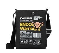 MYSOMY WSNANG - Bolso bandolera inspirado en la endometriosis con cinta amarilla Endo Warrior para regalo de enfermedades crónicas, Guerrero Endo del Reino Unido, 14.7 x 2 x 21centimeters (5.8 x 0.8 x