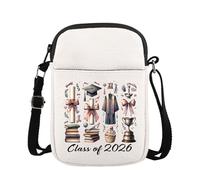 MYSOMY WSNANG - Bolso bandolera para graduados universitarios, regalo de graduación para estudiantes de último año 2026, Clase Reino Unido 2026, 14.7 x 2 x 21centimeters (5.8 x 0.8 x 8.3 inches)