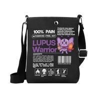 MYSOMY WSNANG Lupus Warrior Gift Lupus - Bolso cruzado inspirado en la cinta de concienciación morada, Guerrero del lupus, 14.7 x 2 x 21centimeters (5.8 x 0.8 x 8.3 inches)