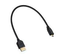 MysRuida - Cable adaptador micro HDMI 2.1 a HDMI 2.1 de 180 grados de ángulo 8K micro HDMI macho a 8K HDMI macho, OD 4mm Slim Ultra HD HDMI 2.1 versión 8K, 8K a 60Hz