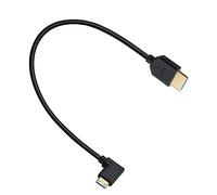 MysRuida - Cable adaptador mini HDMI 2.1 a HDMI 2.1 de 1 pie 8K de ángulo izquierdo de 90 grados 8K mini HDMI macho a 8K HDMI macho, OD 4mm Slim Ultra HD HDMI 2.1 versión 8K cable, 8K a 60Hz