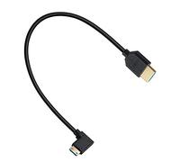 MysRuida - Cable adaptador mini HDMI 2.1 a HDMI 2.1 de 1 pie 8K de ángulo recto de 90 grados 8K Mini HDMI macho a 8K HDMI macho, OD 4mm Slim Ultra HD HDMI 2.1 versión 8K, 8K a 60Hz