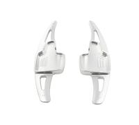 MYSSJS Levas Cambio 2 Piezas Para Ford Escape Kuga 2017 2018 2019, Palanca De Cambios Volante Coche, CNC Aluminio(Silver)