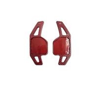MYSSJS Levas Cambio Volante Con Impresión De Fibra Carbono Y Levas Cambio ABS Para A3 A4 A5 A6 A8 Q5 Q7 (2013, 2014 2015)(Red)