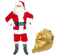MYSTELLA Disfraz de Papá Noel para hombre adulto, vestido de Papá Noel unisex, cosplay de Santa Claus Christmas Suit Cosplay (XL)