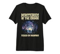 Mysteries of Cosmos Veiled In Shadows Halloween Astronomy Camiseta Premium
