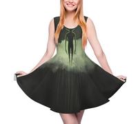 Mysterious Aliens - Vestido de playa de verano, bohemio, midi, tirantes delgados, sin mangas, sin mangas, Estilo:, 5XL