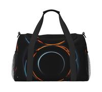 Mysterious Cosmic - Bolsa de lona con estampado de agujeros negros para viajes, fin de semana, para llevar al hombro, bolsa deportiva para gimnasio para hombres y mujeres