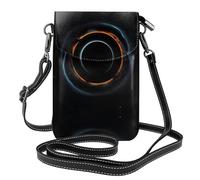 Mysterious Cosmic - Bolso cruzado de cuero con estampado de agujeros negros para mujer, mini bolso cruzado multifuncional para tarjetas y cartera