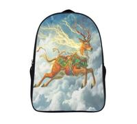 Mysterious Deer Mochila Infantil,Mochila Escolar Para Niños Mochila Escolar De Dibujos Animados En 3D Mochilas Escolares Anime Mochila 3D Estampado Mochila Bolsa De Viaje Para Niños Y Niñas 40x28x16cm