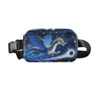 Mysterious Dragons and Shooting Stars - Riñonera de moda para mujeres y hombres, resistente al agua, con correa ajustable para viajes, gimnasio, trabajo