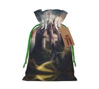Mysterious Fantasy Fairy Tale Castle02 - Bolsas de regalo con cordón impreso, embalaje para fiestas, caramelos, regalos de Navidad, decoración de vacaciones