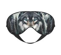 Mysterious Forest Lone Wolf - Máscara para dormir con correa ajustable, cómoda cubierta para los ojos para viajes, yoga, siestas, dormir y relajarse