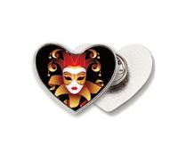 Mysterious Head Happy Carnival Of Venice - Broche de metal con diseño de corazón