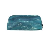 Mysterious Love Stone - Estuche de piel con cremallera para lápices, bolsa de cosméticos, ideal para hombres, mujeres, artistas, uso en casa y oficina, The Deep Ocean, Talla única, Neceser