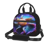 Mysterious Marine Creatures - Lonchera aislada de gran capacidad, impermeable y duradera para el trabajo, la playa y los picnics con correa ajustable
