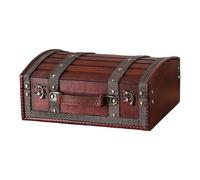 Mysterious Organizers - Cofre pirata de madera resistente con diseños de rompecabezas, accesorio para decoración nostálgica del hogar, decoración del hogar