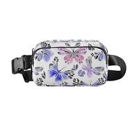 Mystery Butterflies - Elegante riñonera cruzada para mujeres y hombres, bolsa de pecho multiusos con correa ajustable para viajes, vacaciones, correr