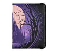 Mystery Castle - Funda protectora de piel para pasaporte, organizador de documentos de viaje, impermeable, color morado, púrpura (mystery castle purple), 1 size