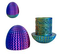 Mystery Egg Puzzle Box 8 cm 3D Molesto Caja de regalo con juego de laberinto, compartimento oculto, Pascua divertida tarea de pensamiento reutilizable, sorpresa para dinero, caja de puzle para