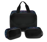 Mystery Magic Sign - Bolsa de maquillaje translúcida para mujeres y hombres, bolsa de aseo de ducha, 3 piezas, organizador de cosméticos de viaje, color, XL, Neceser de maquillaje