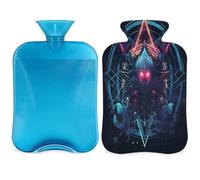 Mystery Magic Sign - Botella de agua caliente con tapa, 2 L, gran capacidad, bolsa de agua para noches acogedoras, alivio del dolor, espalda, cuello y hombros