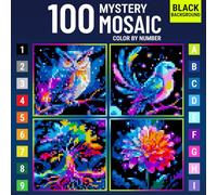 Mystery Mosaic Color by Number for Adults Colorful Quest: A Fun and Creative Coloring Book with Pixel Art Challenges to Reveal Hidden Images for Relaxation (Neon Art Collection)