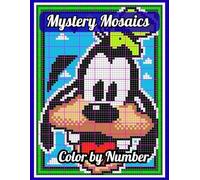 Mystery Mosaics Color By Number: 100 Page Color By Number Pixel Art Coloring Book for Adults and seniors,