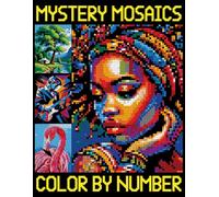 Mystery Mosaics Color By Number: Adult Quest Coloring Book with Cats, Dogs, Birds, Butterflies, Horses and Many More for Stress Relief and Relaxation