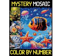 Mystery Mosaics Color by Number: Easy Color Quest Coloring Book with Pixel Art for Stress Relief & Relaxation