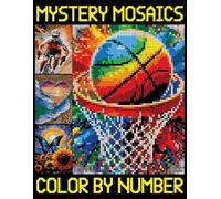 Mystery Mosaics Color By Number: Easy Pixel Art Coloring Book for Adults and Kids, Color Quest Challenges