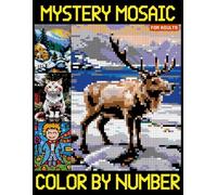 Mystery Mosaics Color By Number for Adults: Easy and Relaxing Quest Coloring Pages (Color by Number Pixel Art Challenges)