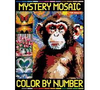 Mystery Mosaics Color By Number for Adults: Hidden Picture Puzzles for Relaxation and Stress Relief (Mosaic Stained Glass Color By Number Coloring Book)