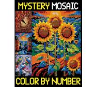 Mystery Mosaics Color By Number: Fun Pixel Art Coloring Book | Color Quest for Stress Relief (Mosaic Color By Number for Adults)