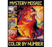 Mystery Mosaics Color by Number: Hidden Picture Puzzles, Stress Relieving Quest Challenges