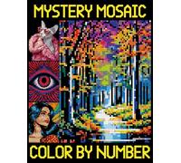 Mystery Mosaics Color By Number: Pixel Art Challenges to Reveal Hidden Images for Relaxation, color quest activity book for adults