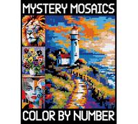Mystery Mosaics Color By Number: Pixel Art Coloring Book, Color Quest Challenges for Adults and Kids