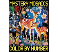 Mystery Mosaics Color By Number: Stress-Relieving Pixel Art Coloring Book for Adults, Quest Challenges to Reveal Hidden Images